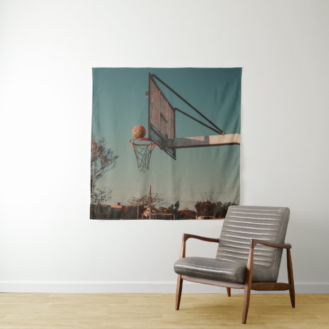 Cool Basketball Tapestry (In Situ)