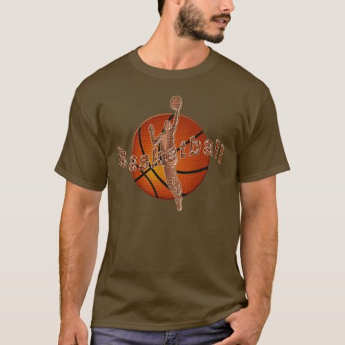 Cool Basketball Tees with Copper Player Layup
