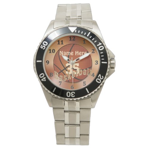 Cool Basketball Watches with YOUR NAME and NUMBER