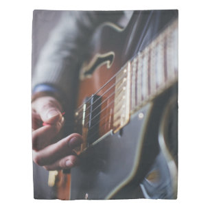Cool Bass Guitar Duvet Cover