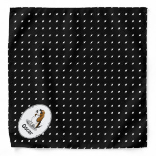 Cool Basset Hound dog and sunglasses (tri-color 1) Bandana