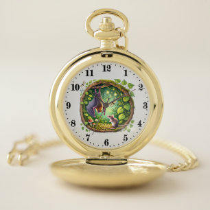 Cool bat and mouse animal lovers pocket watch