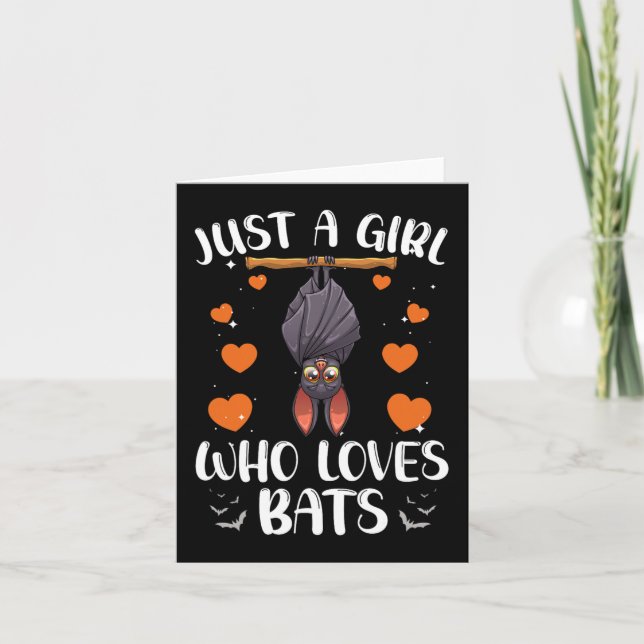 Cool Bat For Women Girls Fruit Bat Lovers Animal H Card (Front)