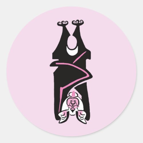 Cool BAT _ Halloween  _Wildlife _ Animal_ Pink Classic Round Sticker
