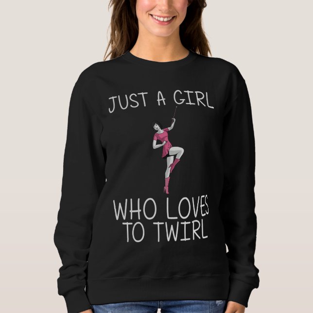 Cool Baton Twirling For Girls Kids Twirler Majoret Sweatshirt (Front)