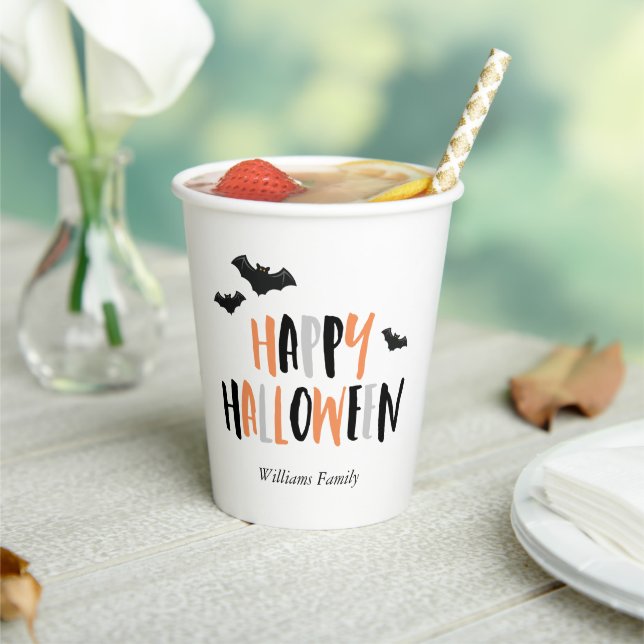 Cool Bats Halloween Party Paper Cup (Insitu)