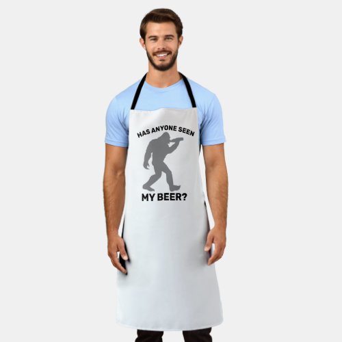 Cool BBQ Beer Lover Griller Funny Big Foot Grill Apron