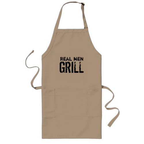 Cool BBQ chef apron for men  Real men grill