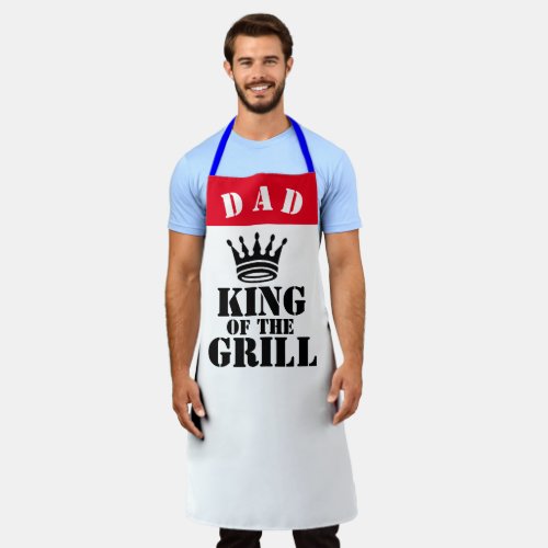 Cool BBQ Lover Griller Funny  King of The Grill Apron