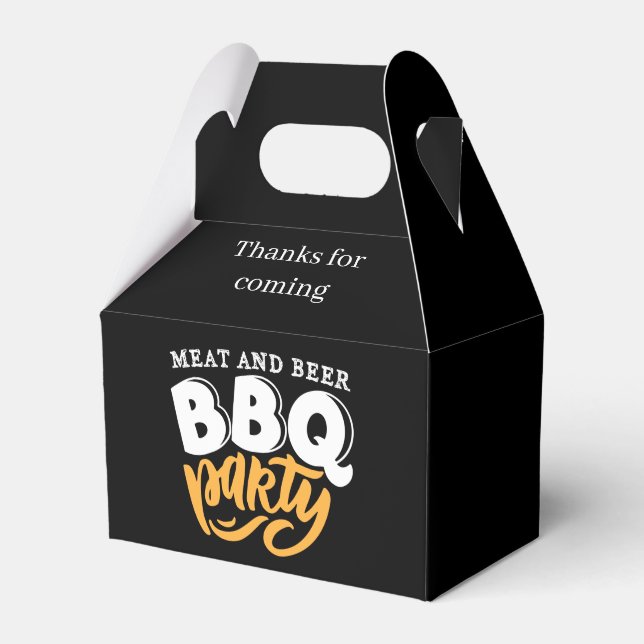 cool bbq outside party  favor boxes (Front Side)