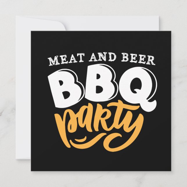 cool bbq outside party Invitation (Front)