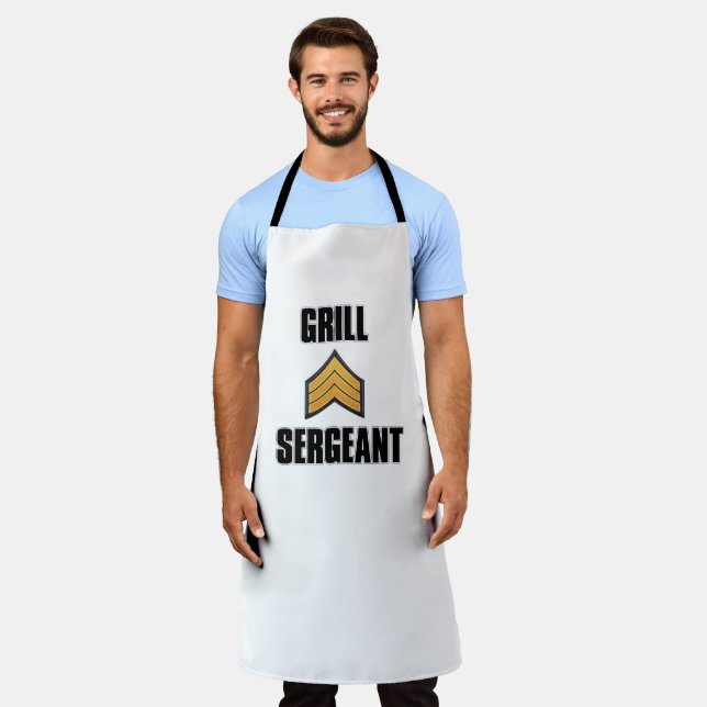 Cool BBQ  Summer Fun Grill Sergeant funny  Apron (Worn)