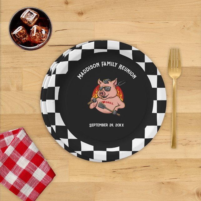 Cool BBQ Themed Family Reunion  Paper Plates (Creator Uploaded)