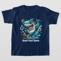 Cool Beach add text unisex kids shark
