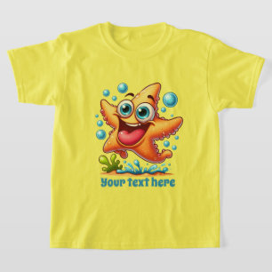 Cool Beach add text unisex kids starfish T-Shirt