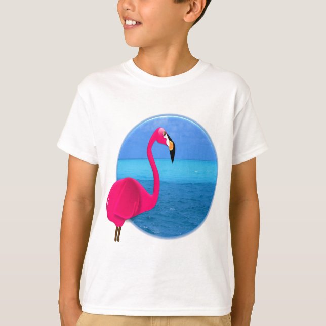 Cool Beach Flamingo T-Shirt (Front)