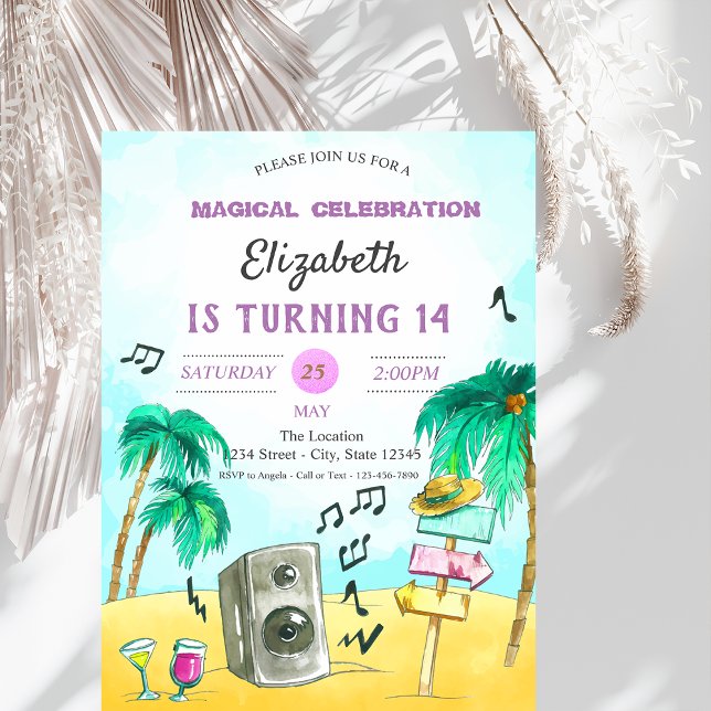 Cool Beach Party Birthday  Invitation (Creator Uploaded)