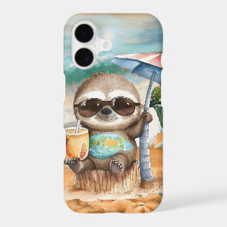 cool beach sloth lovers iPhone 17 case