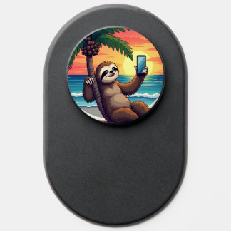 Cool beach sloth lovers PopSocket
