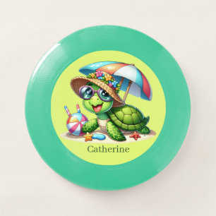 Cool beach Turtle add name  Wham-O Frisbee
