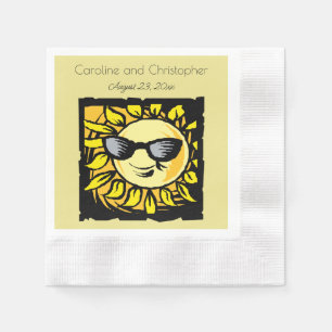 Cool Beach Wedding Party Summer Sun Sunglass Fun Napkins