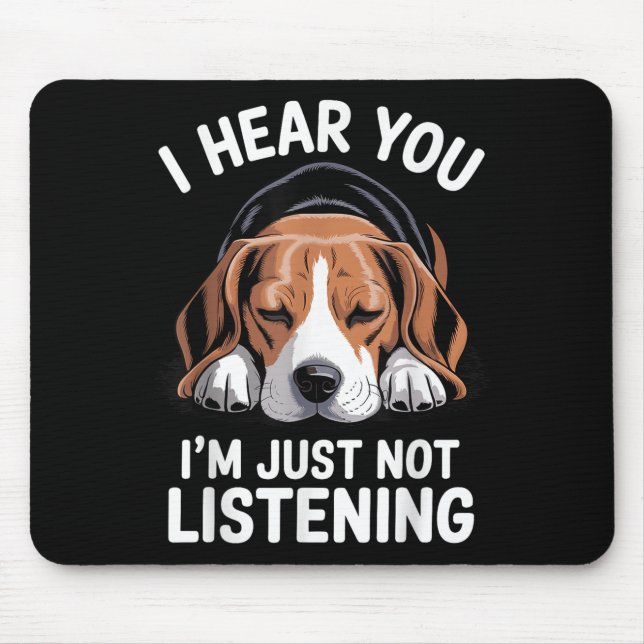 Cool Beagle Design For Men Women Dog Themed Beagle Mouse Pad (Front)