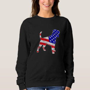 Cool Beagle Dog Usa Flag Patriotic 4th Of July Sweatshirt