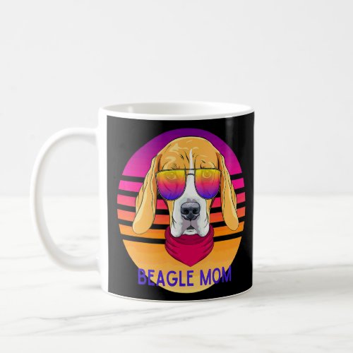 Cool Beagle Mom Dog Head Mothers Day  Coffee Mug