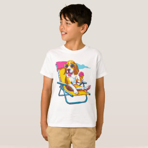 Cool Beagle Summer Vibes Fun Kids T-Shirt