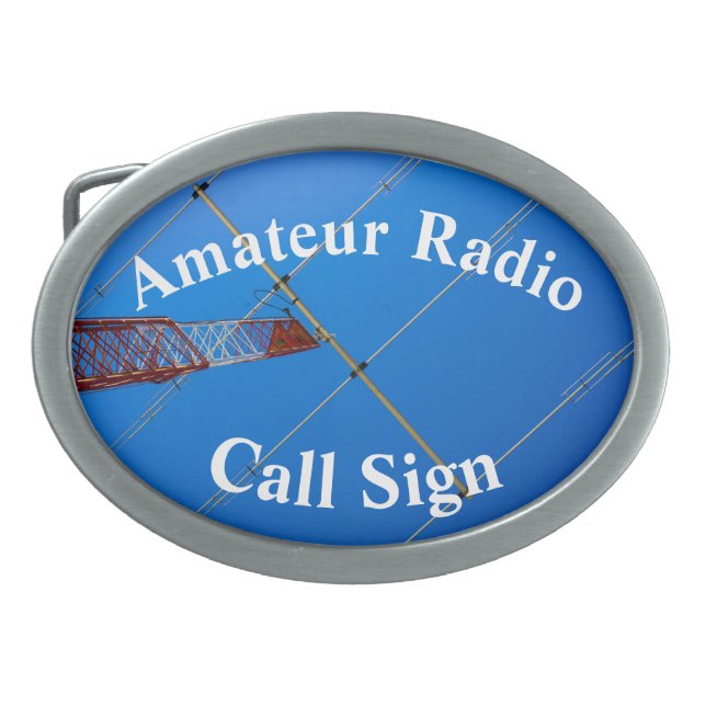 Cool Beam Antenna and Call Sign Belt Buckle (Front)