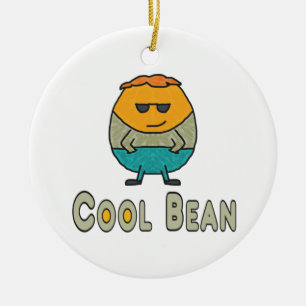 Cool Bean Ceramic Ornament