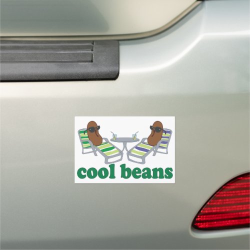 Cool Beans Car Magnet