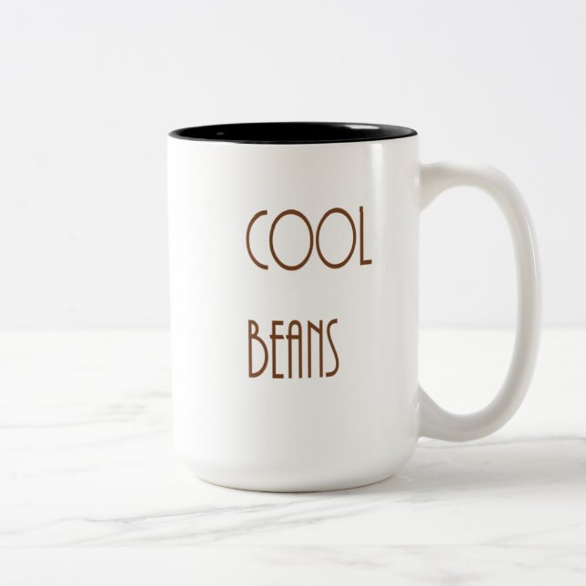Cool Beans Coffee Two-Tone Coffee Mug (Right)