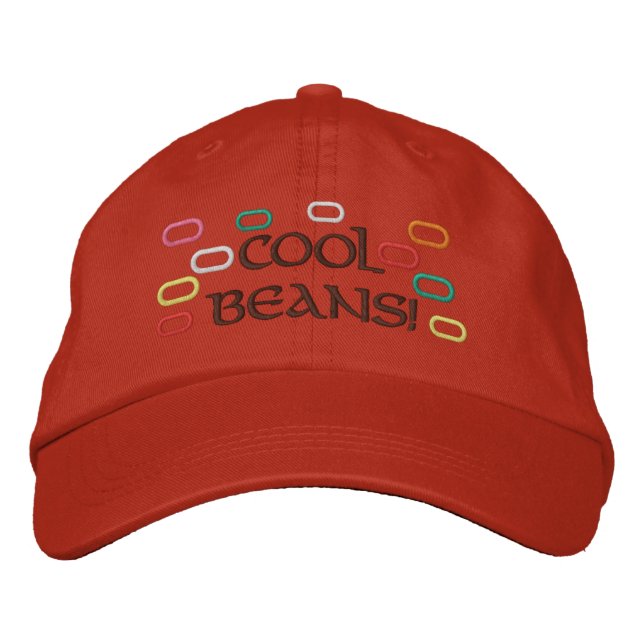 Cool Beans! Embroidered Baseball Cap (Front)