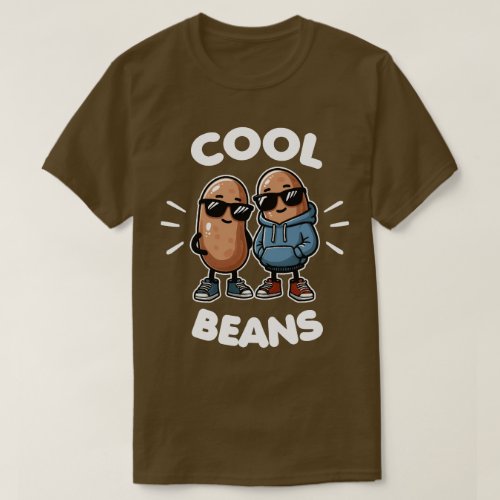 Cool Beans _ Funny Beans Whit Hoodie T_Shirt