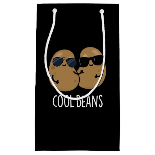 Cool Beans Funny Veggie Legume Pun Dark BG Small Gift Bag