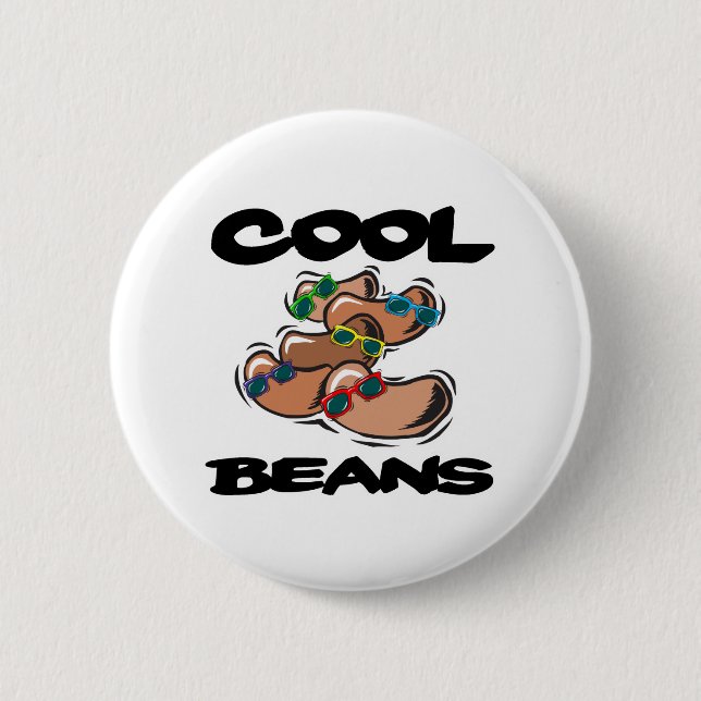 Cool Beans Pinback Button (Front)