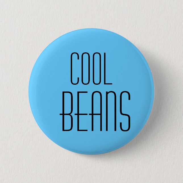 cool beans pinback button (Front)