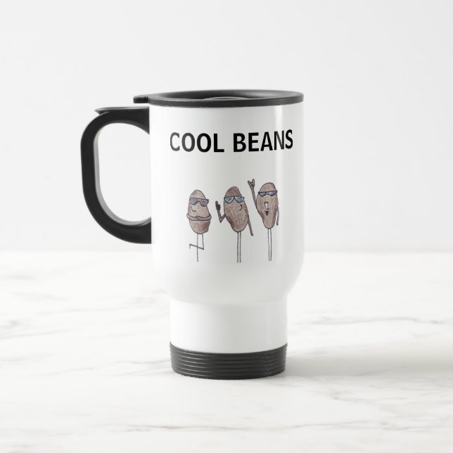 Cool Beans Travel Coffee Mug (Left)