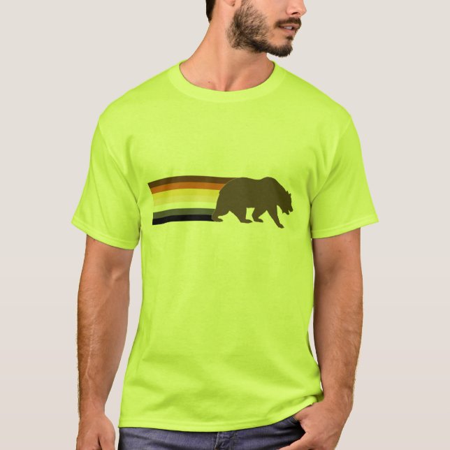 Cool Bear and the Bear Pride Flag stripes T-Shirt (Front)