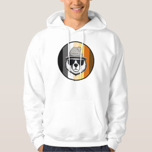 Cool Bear In Hat And Sunglasses.  Bear Pride.  Hoodie