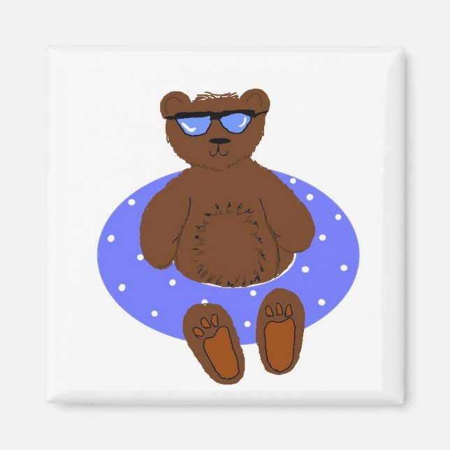 Cool Bear In Shades Magnet (Front)