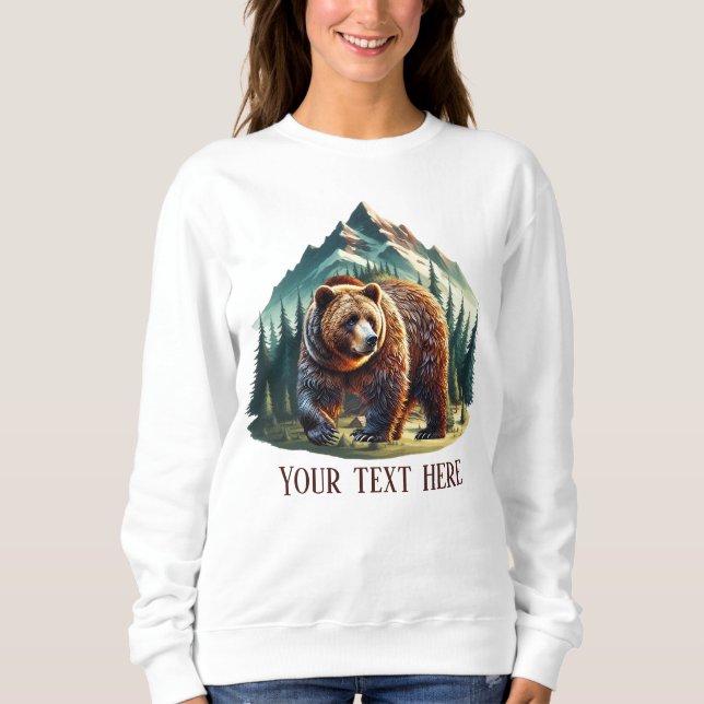 Cool bear lovers customizable  sweatshirt (Front)
