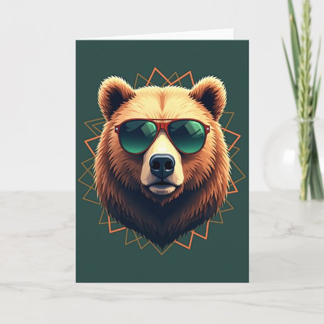 Cool Bear Mothers Day Art Card (Front)