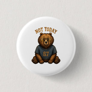 Cool Bear 'Not Today' Slogan Tote Bag - Trend 67 Button