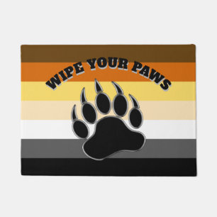 Cool Bear Pride Bear Paw Wipe your Paws Doormat