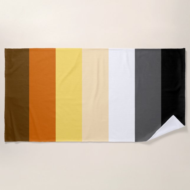 Cool Bear Pride Flag Beach Towel (Front)