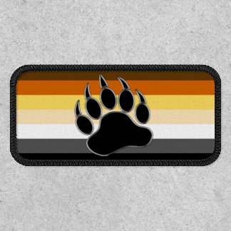 Cool Bear Pride Flag Shield Bear Paw Patch