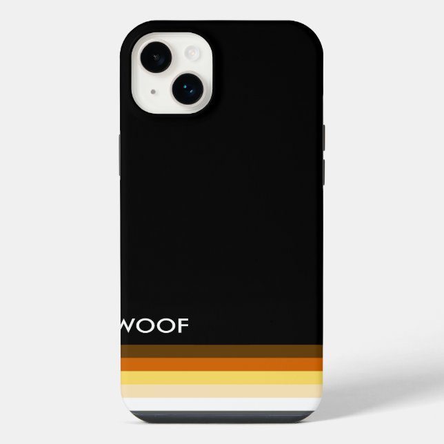 Cool Bear Pride Flag woof Iphone Case (Back)