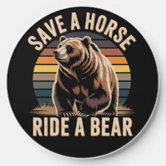 Cool Bear Pride Save A Horse Ride a Bear Wireless Charger